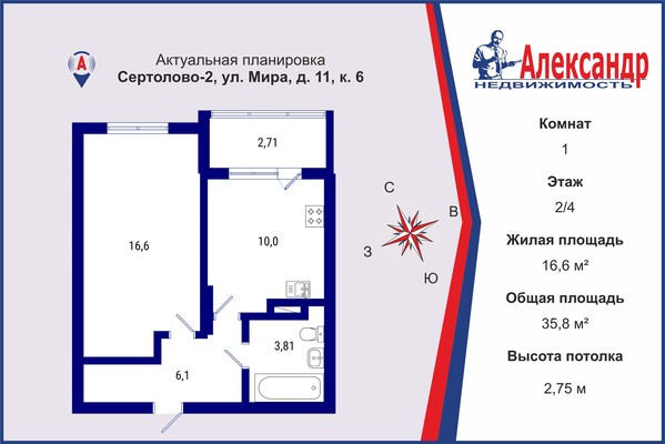 Купить 1-комнатную квартиру